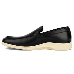 Amberjack Mens Black Leather Loafer Shoes Slip On Size 11 New‎ in Packaging